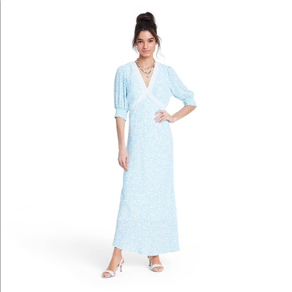 Rixo x Target Floral Puff Sleeve Lace Inset Dress - Picture 2 of 3